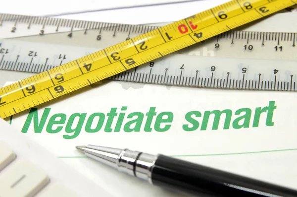 Negotiate smart printed on a book — Stock Photo, Image