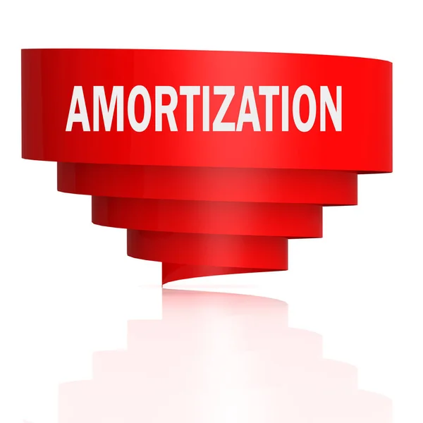 Amortization word with curve banner — Stock Photo, Image