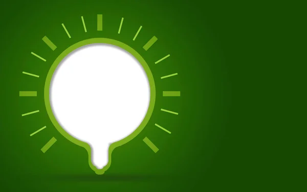 Lightbulb on dark green background — Stock Photo, Image