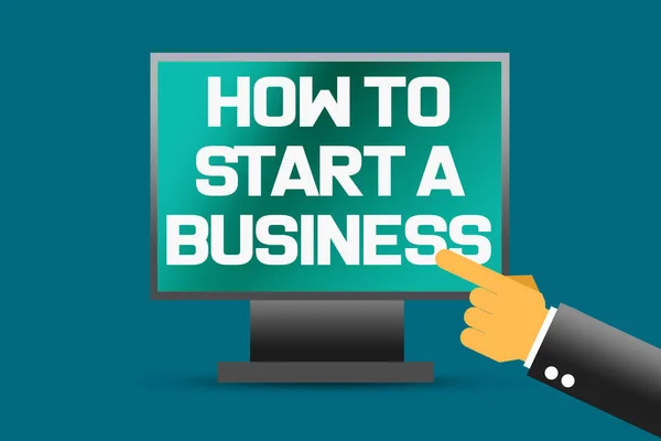 How to start a business word on computer screen