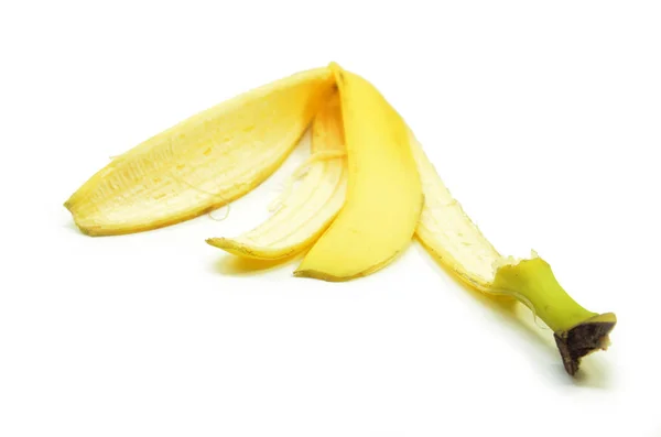 分离的黄色香蕉皮 — 图库照片