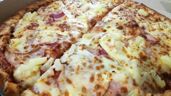 Hawajska Włoska Pizza — Zdjęcie stockowe