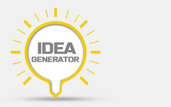 Idea generator, pomysł żarówki — Zdjęcie stockowe