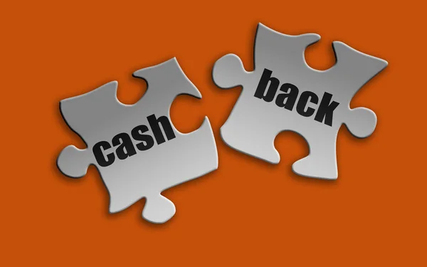 Cash back word on white puzzle — Stock Photo, Image