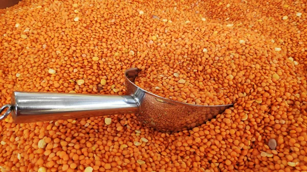 Red lentils on market — Stock Photo, Image