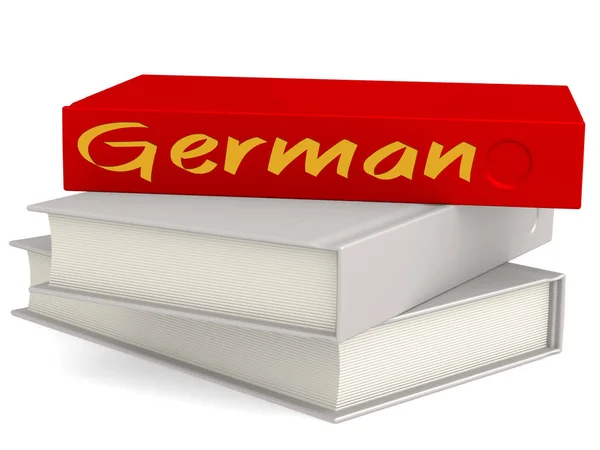 Hard cover books with German word — Stock Photo, Image