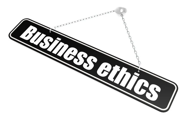 Business ethics word hang on the banner — Stock Photo, Image