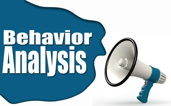 Behavior Analysis word with megaphone — Stock Photo, Image