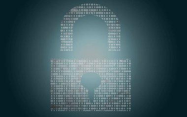 Dijital arka plan üzerinde kapalı asma kilit