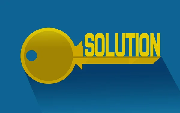Key to solution with blue background — Stock Photo, Image