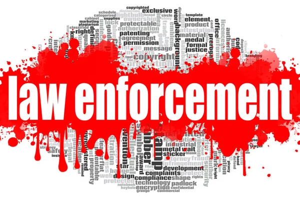 Law enforcement word cloud — Stock Photo, Image