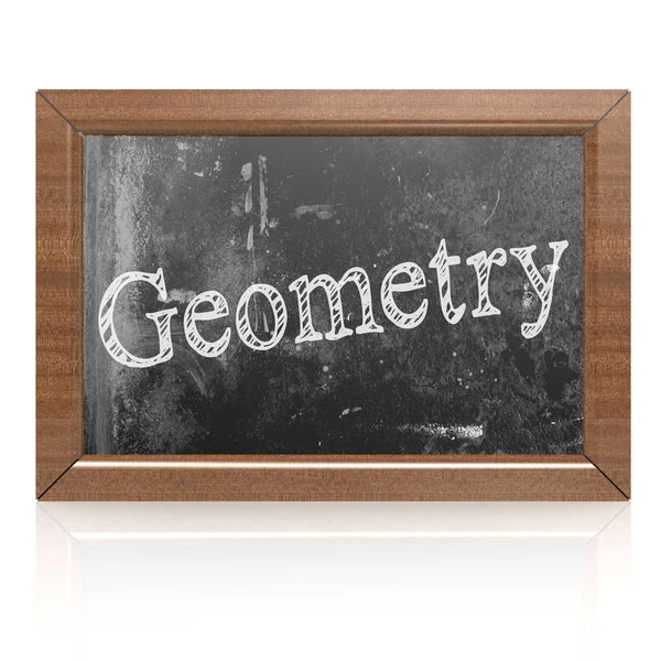 Geometrie auf Tafel geschrieben — Stockfoto