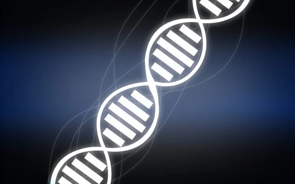 Dna-Sequenz blaues Glühlicht — Stockfoto