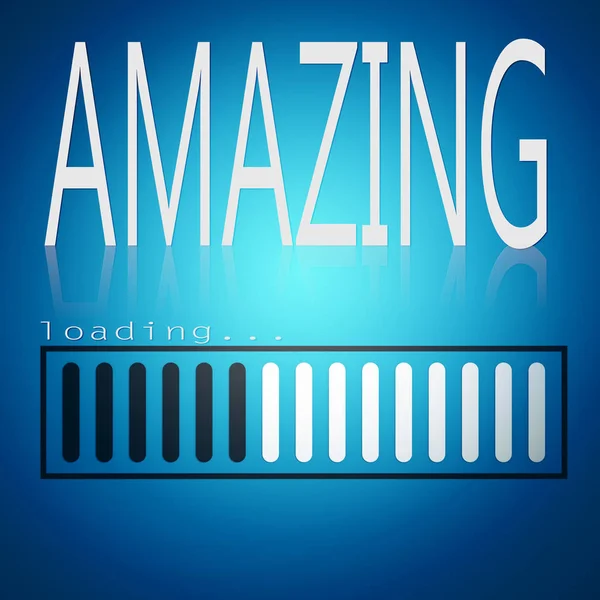 Amazing word with blue loading bar — Stock Photo, Image