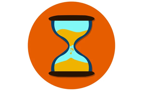 Design plano do ícone do relógio de areia — Fotografia de Stock
