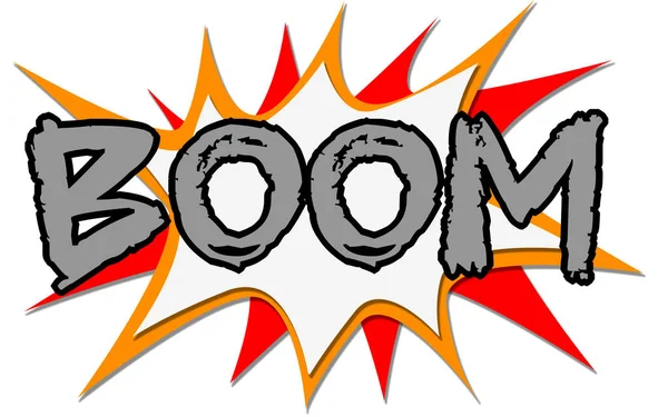 Boom text with comic book style — Stock Photo, Image