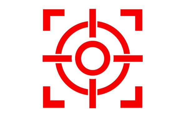 Red target icon in modern design style — Stock Photo, Image