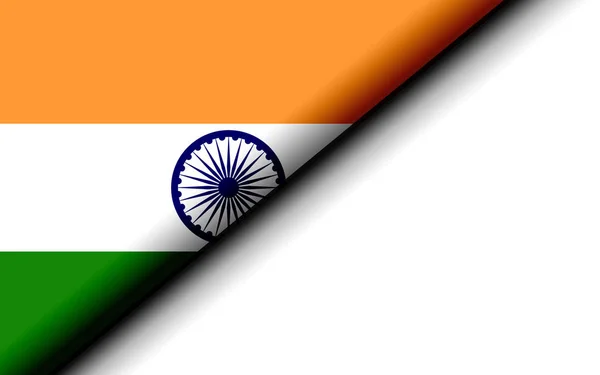 India vlag gevouwen in de helft — Stockfoto