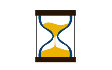 Kum saati simgesinin düz tasarımı