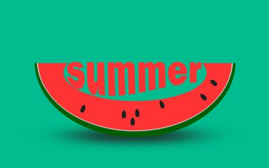 Dilim karpuz ve yazıt yaz