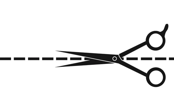 Klipping av saks og linjer på hvit bakgrunn – stockfoto