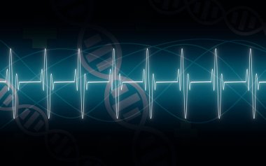 ekg izleme üzerinde mavi arka plan çizimi