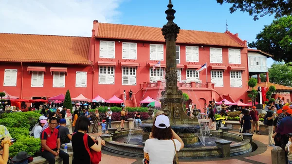Fontanna królowej Wiktorii na placu holenderskim w Malakce w Malezji — Zdjęcie stockowe
