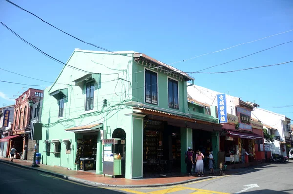 Vista de rua da rua Jonker em Melaka Malásia — Fotografia de Stock