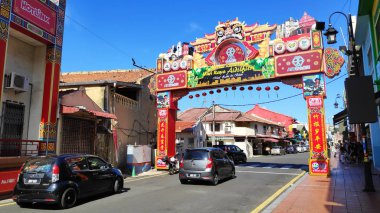Melaka Malezya eski şehir Sokak görünümü