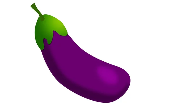 Cartoon eggplant icon — Stock Photo, Image