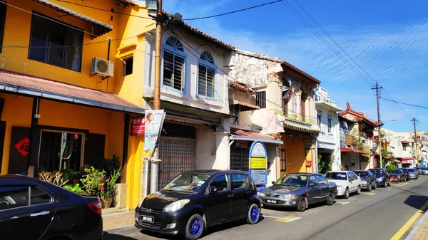 Vista de rua da rua Jonker em Melaka Malásia — Fotografia de Stock