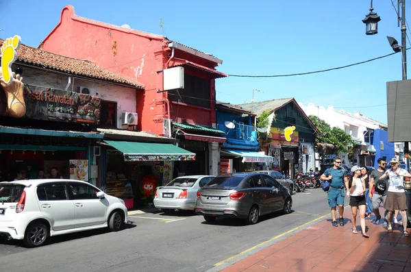 Melaka Malezya Jonker sokak görünümü — Stok fotoğraf