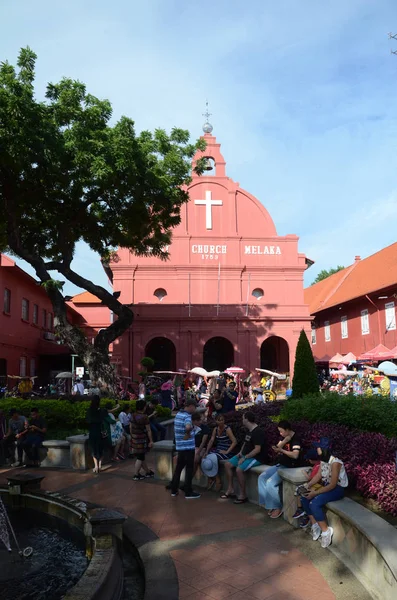 马来西亚马六甲的标志性基督教堂 — 图库照片