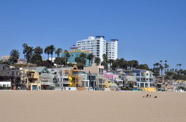Santa Monica, Ca sahilde güneşli hava