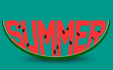 Karpuz dilimine kazınan yaz kelimesi