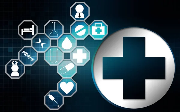 Gezondheidszorg logo en medisch icoon — Stockfoto