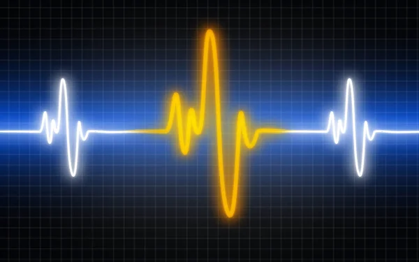 Ilustracja ekranu komputera serca — Zdjęcie stockowe