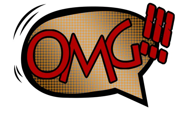 OMG text with comic book style — Stock Photo, Image