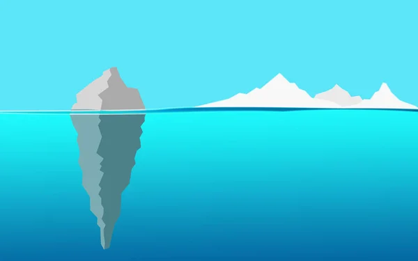 Iceberg w Oceanie z widokiem pod wodą — Zdjęcie stockowe