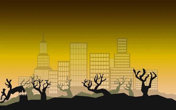 Milieu concept van ontbossing voor vastgoed — Stockfoto