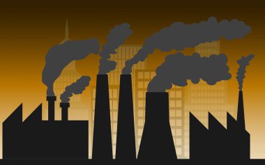 Hava kirliliği ile şehir ve sanayi