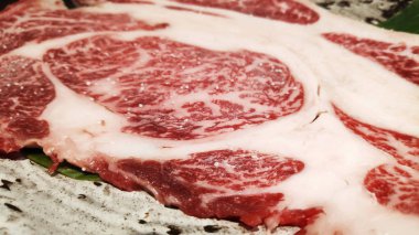 Japon wagyu sığır eti dilimlenmiş