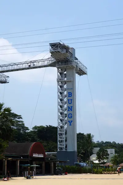 Singapour première et unique tour de bungy sur Siloso Beach, Sentosa est — Photo