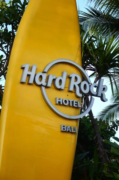 Znak Hard Rock Hotel na Bali Indonezja — Zdjęcie stockowe