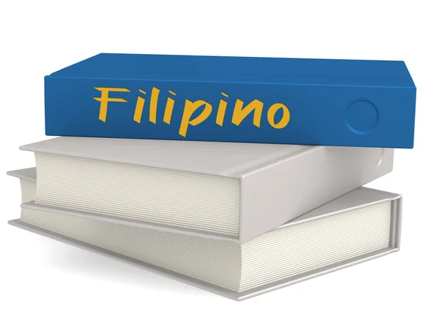 Hard Cover Books Filipino Word Rendering — Stock Photo, Image