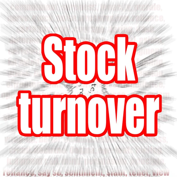 Parola Ordine Stock Turnover Con Zoom Effetti Come Sfondo Rendering — Foto Stock