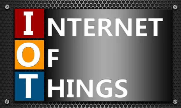 Internet Things Concept Mesh Hexagon Background Рендеринг — стокове фото