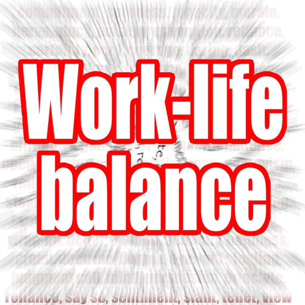 Work Life Balance Wort Mit Zoom Effekt Als Hintergrund Rendering — Stockfoto