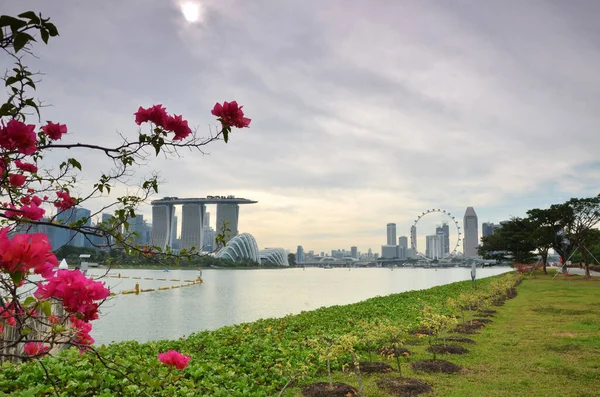 Bâtiments Modernes Singapour Paysage Skyline Dans Quartier Des Affaires — Photo