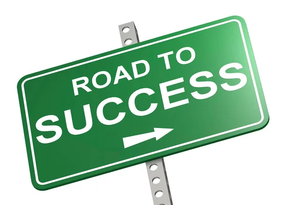 Road Success Road Sign Rendering — Stock Photo, Image